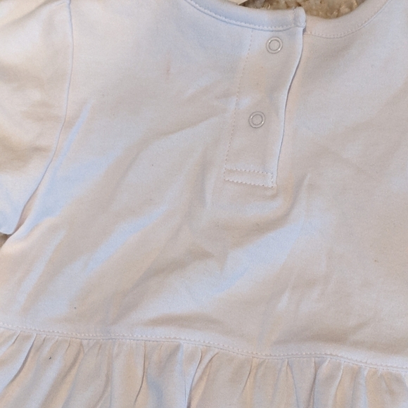 BABY Rugged Bear Dress And Diaper Cover Cotton White - Picture 5 of 6